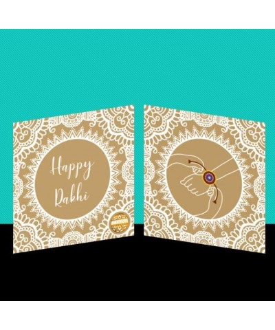 Set of 2 Rakhi for Brother Bhaiya Bhabhi Raksha Bandhan gift Rakhi Thread Rakhi Bracelet with Roli Chawal and Greeting card g...