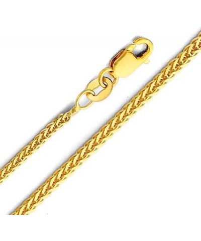 14k Yellow Gold Crucifix Cross Pendant with 1mm Braided Square Wheat Chain Necklace 22 Inches $106.19 Necklaces