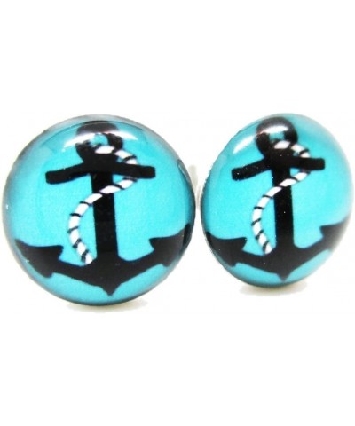 Blue Anchor Stud Post Earrings - New - Pair! $5.89 Earrings