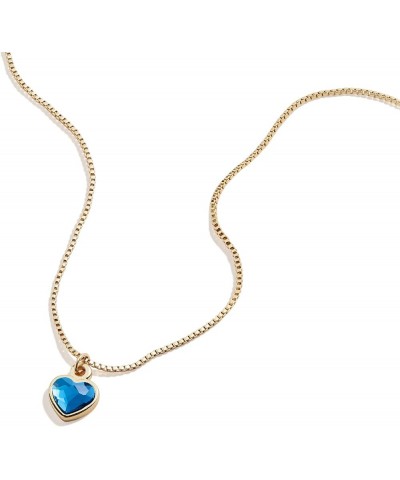 Birthstones Adjustable Necklace for Women Shiny Gold Finish December $32.43 Necklaces