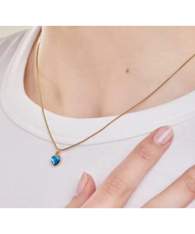 Birthstones Adjustable Necklace for Women Shiny Gold Finish December $32.43 Necklaces