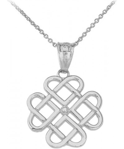 Elegant 14k Gold Endless Celtic Knot Heart Infinity Pendant Necklace White Gold 18.0 Inches $102.29 Necklaces