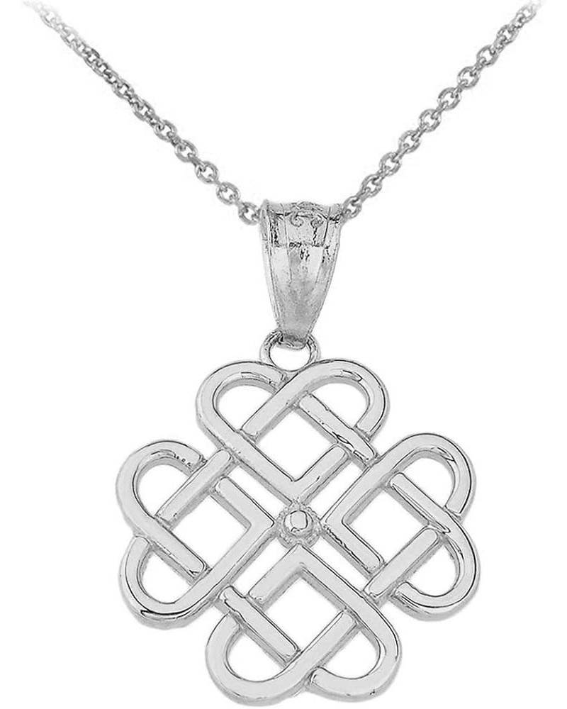 Elegant 14k Gold Endless Celtic Knot Heart Infinity Pendant Necklace White Gold 18.0 Inches $102.29 Necklaces