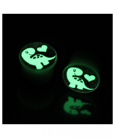 6mm-16mm Stone Acrylic Silicone Glow In the Dark Tunnels Plugs for Ears Gauges Piercing 2g-6mm Gold $9.83 Body Jewelry