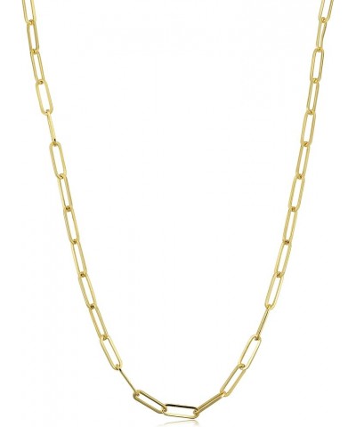 14k Yellow Gold 3.2 mm Polished Capsule Paperclip Chain Necklace (18, 20, 24, 30 or 36 inch) 24 Inches $156.95 Necklaces