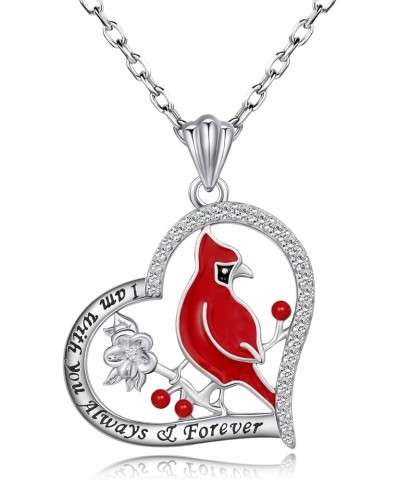 925 Sterling Silver Red Cardinal Bird Necklace Bracelet Memorial Urn Pendant Jewelry Sympathy Gift for Women Girls Family Nec...