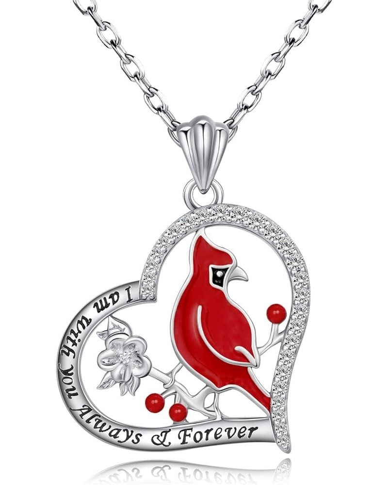 925 Sterling Silver Red Cardinal Bird Necklace Bracelet Memorial Urn Pendant Jewelry Sympathy Gift for Women Girls Family Nec...