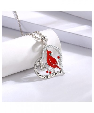 925 Sterling Silver Red Cardinal Bird Necklace Bracelet Memorial Urn Pendant Jewelry Sympathy Gift for Women Girls Family Nec...