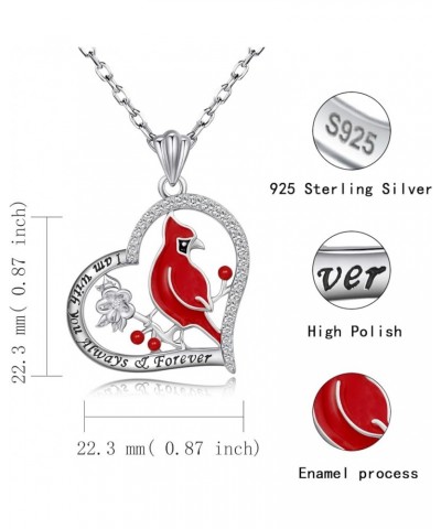 925 Sterling Silver Red Cardinal Bird Necklace Bracelet Memorial Urn Pendant Jewelry Sympathy Gift for Women Girls Family Nec...