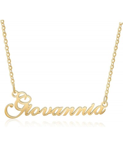 Name Necklace Personalized Custom Choker Necklace with Name Custom Nameplate Necklace Charm Jewelry Gift for Women Girls Gold...