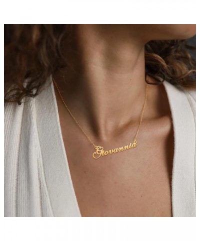 Name Necklace Personalized Custom Choker Necklace with Name Custom Nameplate Necklace Charm Jewelry Gift for Women Girls Gold...