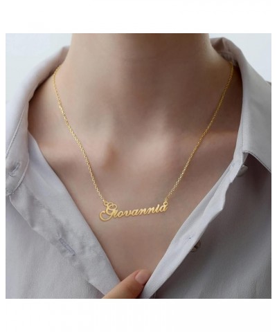 Name Necklace Personalized Custom Choker Necklace with Name Custom Nameplate Necklace Charm Jewelry Gift for Women Girls Gold...