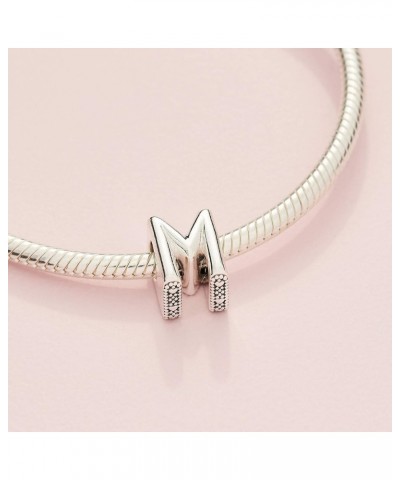 Letter 925 Sterling Silver Charm M $9.50 Bracelets