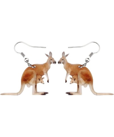 Australian Kangaroo Earrings Dangle Jewelry for Women Girls Gifts Light Brown $7.66 Earrings