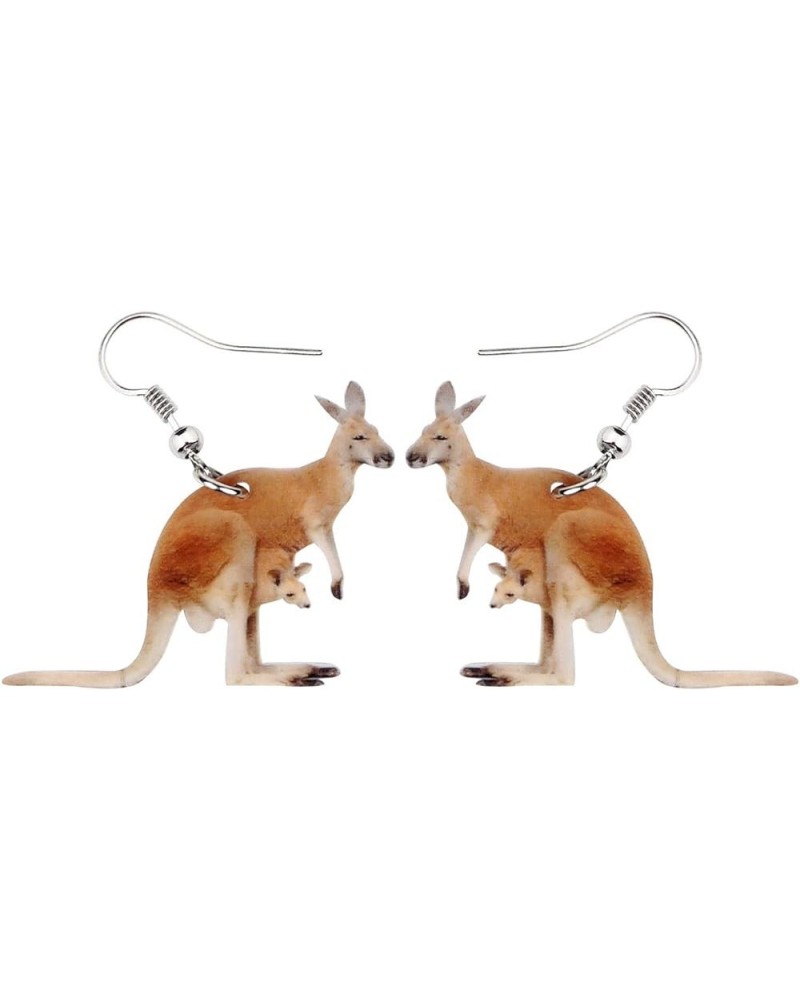 Australian Kangaroo Earrings Dangle Jewelry for Women Girls Gifts Light Brown $7.66 Earrings