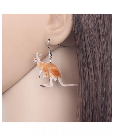 Australian Kangaroo Earrings Dangle Jewelry for Women Girls Gifts Light Brown $7.66 Earrings