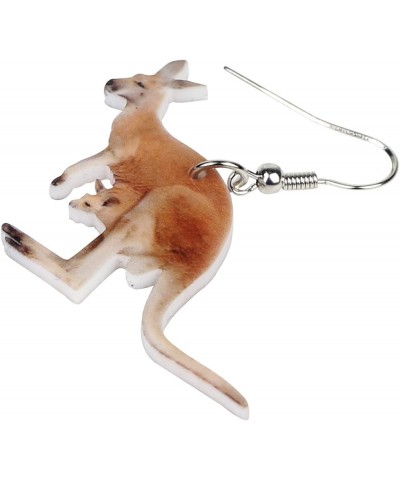 Australian Kangaroo Earrings Dangle Jewelry for Women Girls Gifts Light Brown $7.66 Earrings