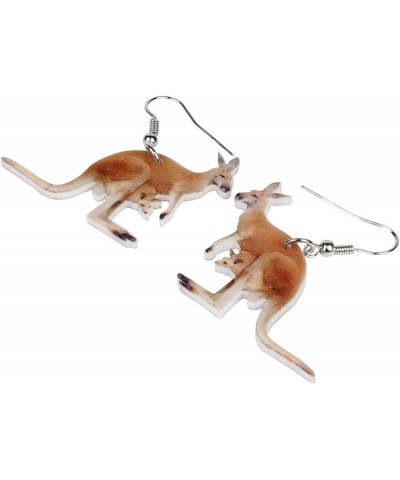 Australian Kangaroo Earrings Dangle Jewelry for Women Girls Gifts Light Brown $7.66 Earrings