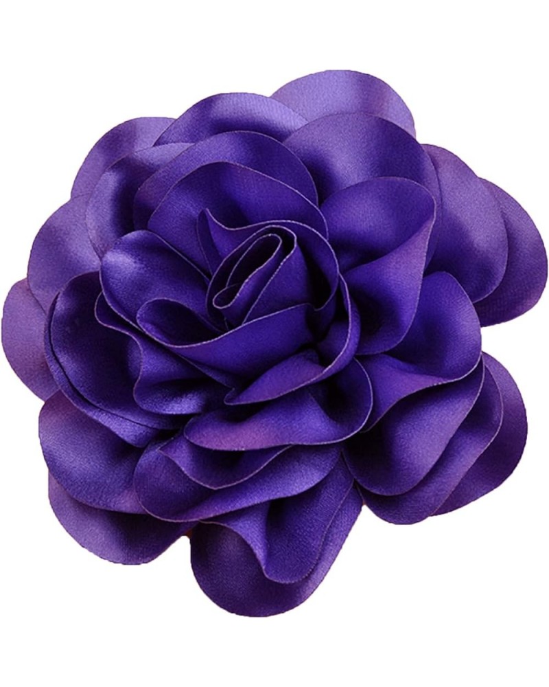 8in large flower fabric rose floral brooch pin large flower brooch pin for women and men, oversized flower corsage brooch for...