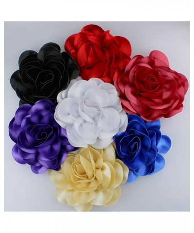 8in large flower fabric rose floral brooch pin large flower brooch pin for women and men, oversized flower corsage brooch for...