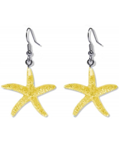 Colorful Starfish Acrylic Dangle Drop Earrings for Women Teens Girls Simple Boho Elegant Chic Resin Ocean Sea Animal Organism...