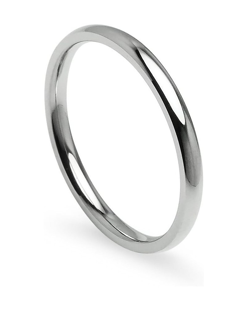 2mm Stainless Steel Prime Comfort Fit Unisex Wedding Band Ring, Sizes 5-13 w/Gift Pouch $9.85 Rings