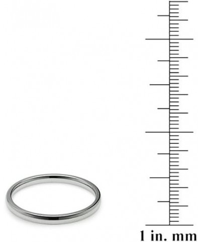 2mm Stainless Steel Prime Comfort Fit Unisex Wedding Band Ring, Sizes 5-13 w/Gift Pouch $9.85 Rings