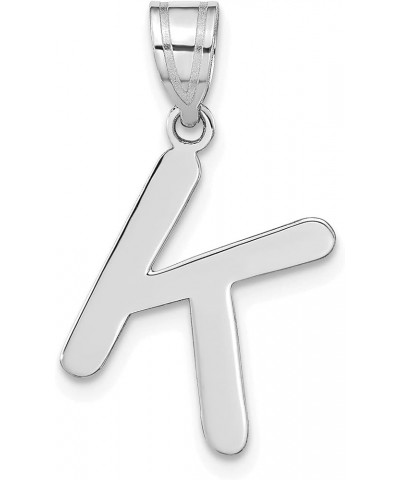 14kw White Gold Polished Bubble Letter A Initial Pendant A-Z 0" 15.28" 15.74" 15.76" 17.97 K $48.16 Pendants