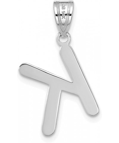 14kw White Gold Polished Bubble Letter A Initial Pendant A-Z 0" 15.28" 15.74" 15.76" 17.97 K $48.16 Pendants