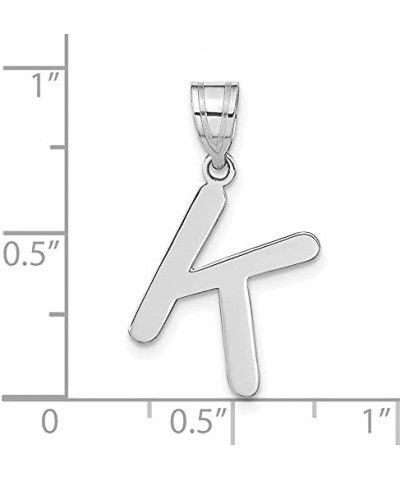 14kw White Gold Polished Bubble Letter A Initial Pendant A-Z 0" 15.28" 15.74" 15.76" 17.97 K $48.16 Pendants