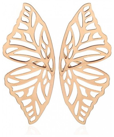 Fashion Hollow Big Butterfly Drop Dangle Earrings Gold Exaggerated Butterfly Wings Personality Stud Earrings for Women Girls ...