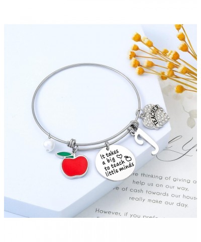 Teacher Gifts for Women, Stainless Steel Teacher Bracelet Teacher Gifts Teacher Appreciation Gifts for Women Y $10.79 Bracelets