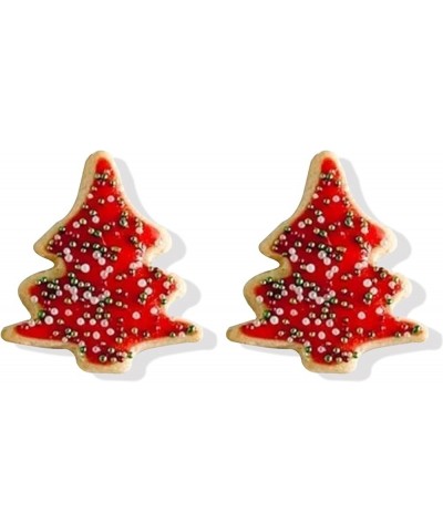 Cute Christmas Earrings for Women Christmas Tree Cake Earrings Zircon Christmas Tree Earrings Christmas Light Earrings Stocki...