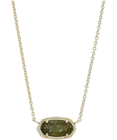 Elisa Pendant Necklace for Women, Fashion Jewelry, 14k Gold-Plated GOLD - OLIVE EPIDOTE $30.10 Necklaces