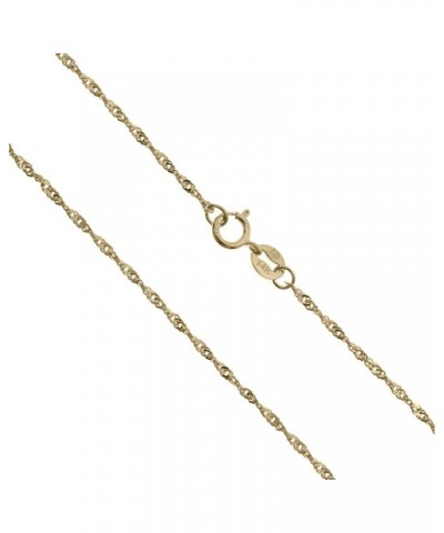 14K Solid Yellow Gold Singapore Twisted Curb Chain 16" 18" 20" Necklace 0.8mm - 16 Inches $27.34 Necklaces