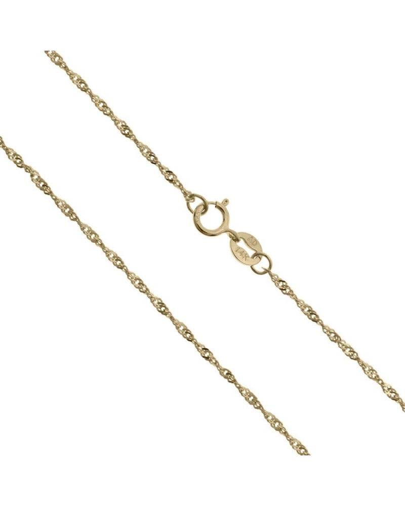 14K Solid Yellow Gold Singapore Twisted Curb Chain 16" 18" 20" Necklace 0.8mm - 16 Inches $27.34 Necklaces