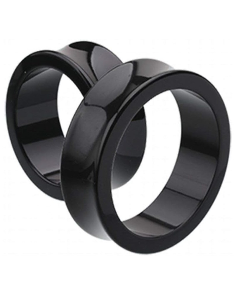 Supersize Basic Acrylic Double Flared Ear Gauge Tunnel Plug 1-3/4" (44mm), Black $13.50 Body Jewelry