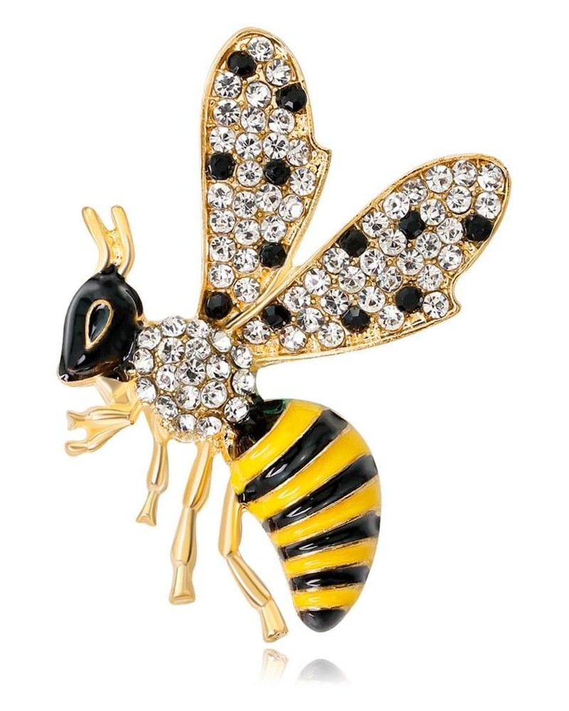 Sweater Shawl Clips Insect Bee Brooch Pins Jewelry Women Rhinestone Gifts Enamel Decoration Jewelry Pins for Cardigan Blouse ...