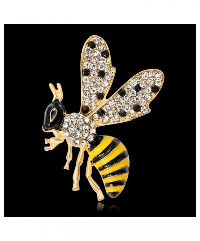 Sweater Shawl Clips Insect Bee Brooch Pins Jewelry Women Rhinestone Gifts Enamel Decoration Jewelry Pins for Cardigan Blouse ...