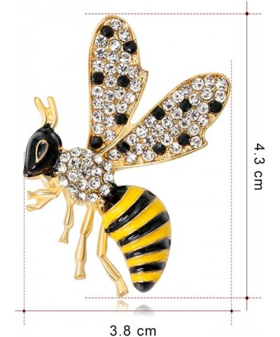 Sweater Shawl Clips Insect Bee Brooch Pins Jewelry Women Rhinestone Gifts Enamel Decoration Jewelry Pins for Cardigan Blouse ...