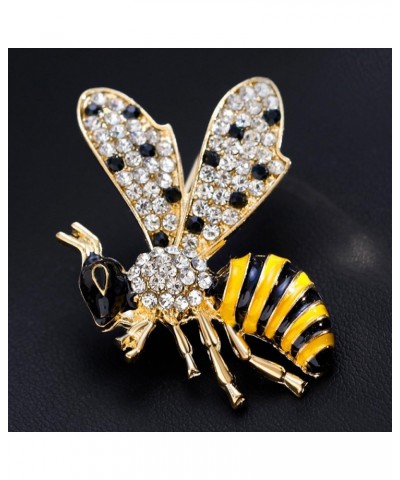 Sweater Shawl Clips Insect Bee Brooch Pins Jewelry Women Rhinestone Gifts Enamel Decoration Jewelry Pins for Cardigan Blouse ...