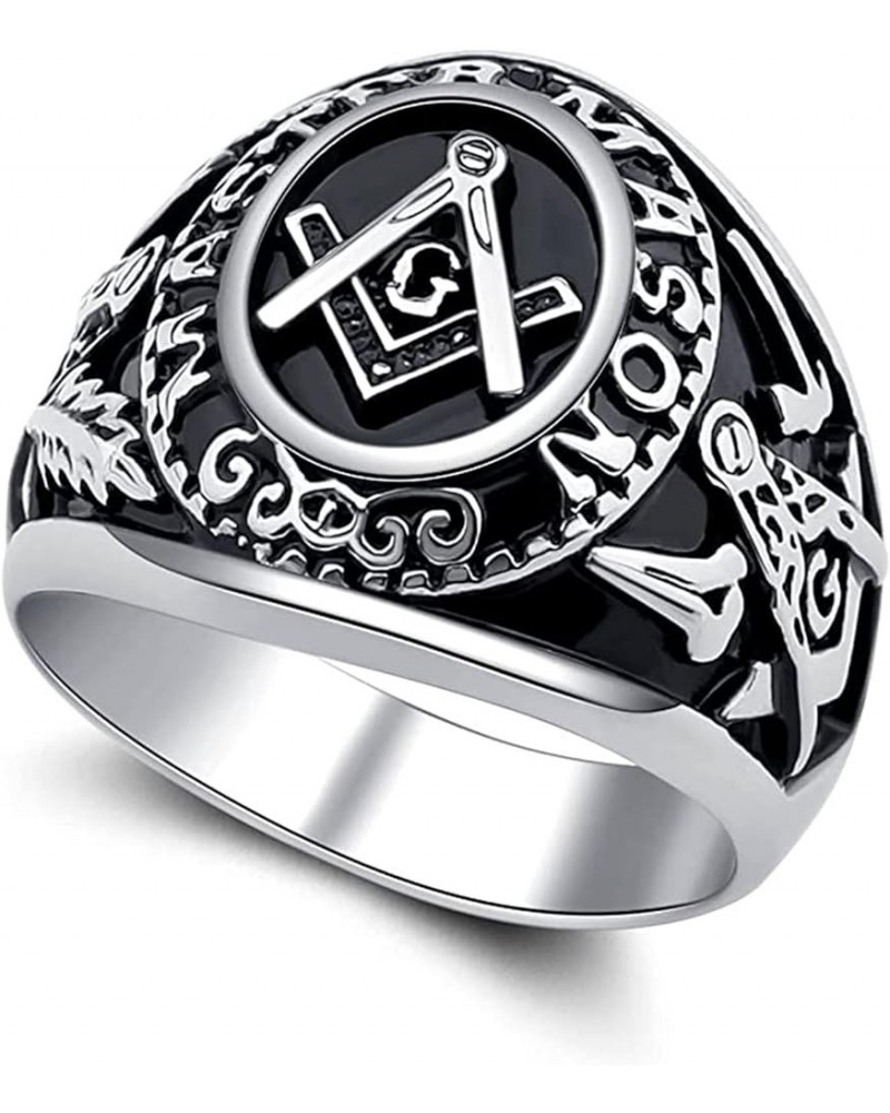 Freemason Gifts Masonic Biker Rings Masonic Master Mason Ring Freemason Signet Style Jewelry Mason Signet Band Jewelry Freema...