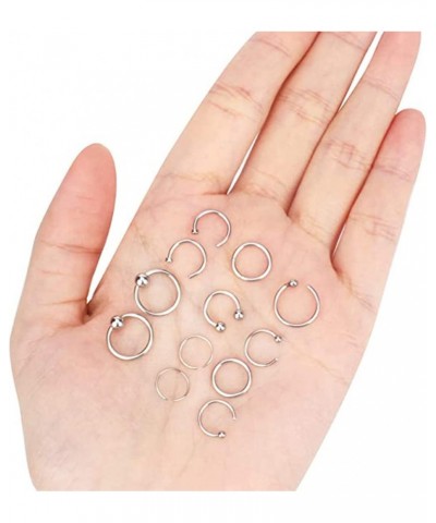 36 Pcs for Titanium Steel Nose Rings Nose Piercings Jewelry Nose Rings Hoops Stu $6.15 Body Jewelry