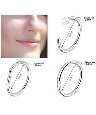 36 Pcs for Titanium Steel Nose Rings Nose Piercings Jewelry Nose Rings Hoops Stu $6.15 Body Jewelry