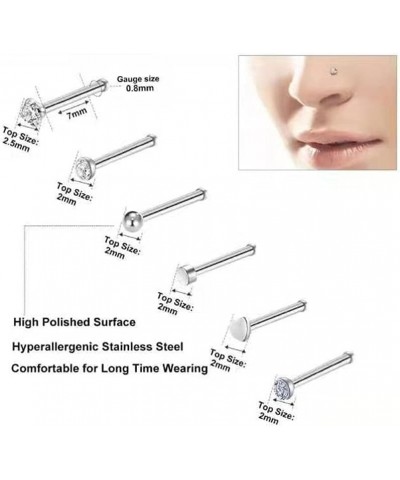 36 Pcs for Titanium Steel Nose Rings Nose Piercings Jewelry Nose Rings Hoops Stu $6.15 Body Jewelry