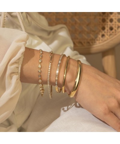 Classic 14K Gold Vermeil Bangle - 14K Gold Plated Jewelry Hypoallergenic, Shower-safe 15cm $47.52 Bracelets