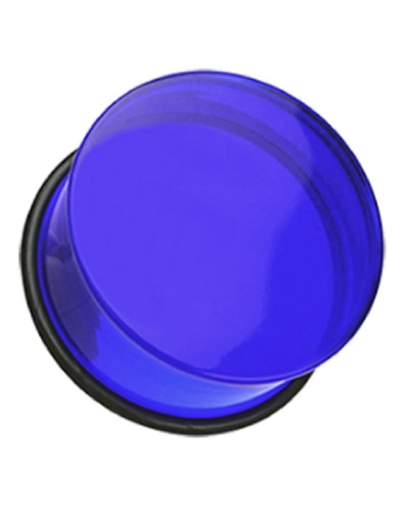 Basic Acrylic Single Flared Ear Gauge Plug (Sold by Pair) 7/8", Blue $9.35 Body Jewelry