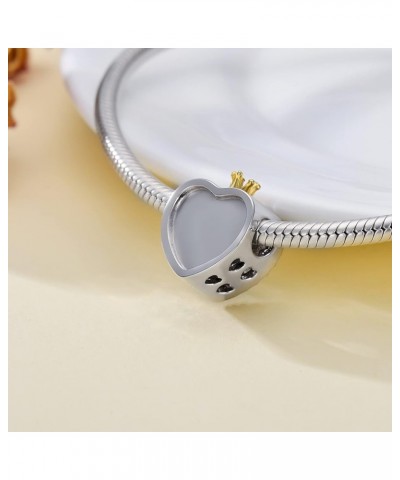 Personalized Photo Charm for Women 925 Sterling Silver Heart Shaped Simulated Birthstone Bead Charm November $22.34 Bracelets