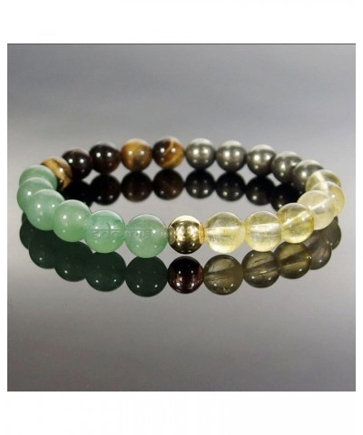 Unisex-Adult Wealth Maker Bracelet - Aventurine, Citrine, Tiger Eye, Amethyst, Pyrite, Garnet For Wealth, Income Abundance & ...