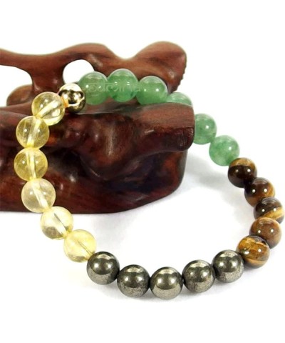 Unisex-Adult Wealth Maker Bracelet - Aventurine, Citrine, Tiger Eye, Amethyst, Pyrite, Garnet For Wealth, Income Abundance & ...